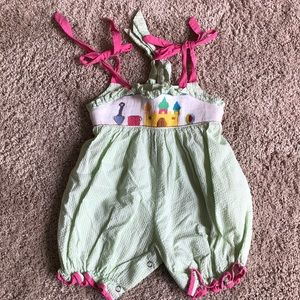 Adorable Smocked Beach Theme Romper